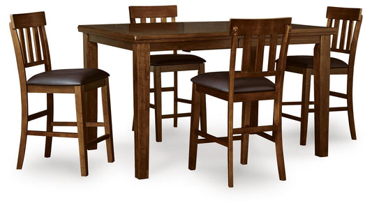 Ralene Counter Height Dining Table and 4 Barstools