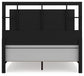 Covetown Queen Panel Bed with Mirrored Dresser
