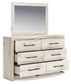 Lawroy Queen Panel Bed with Mirrored Dresser, Chest and Nightstand