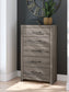 Graystorm Full Panel Bed with Storage with Mirrored Dresser, Chest and Nightstand
