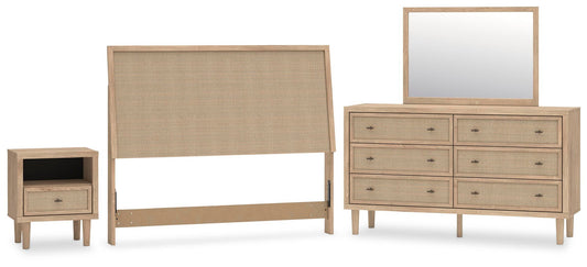 Cielden Queen Panel Headboard, Dresser, Mirror and Nightstand