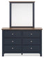 Landocken Twin Panel Headboard, Dresser, Mirror and Nightstand