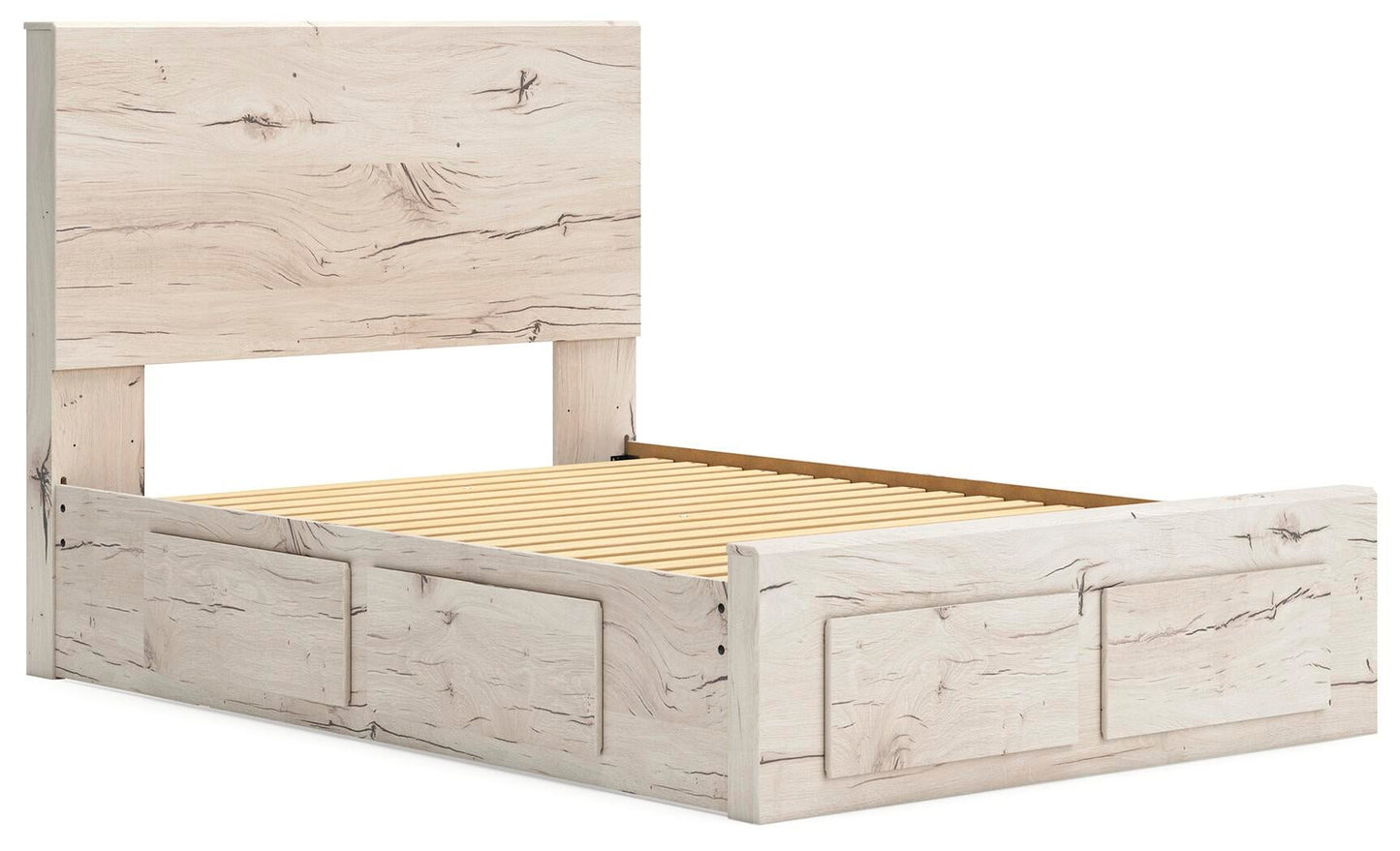 Lawroy Full Panel Storage Bed, Dresser, Mirror and Nightstand