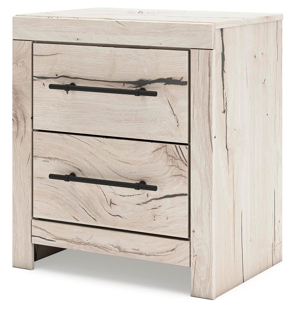 Lawroy Queen Panel Bed with Storage, Dresser, Mirror and Nightstand