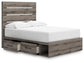 Graystorm Full Panel Bed with Storage, Dresser, Mirror, Chest and Nightstand