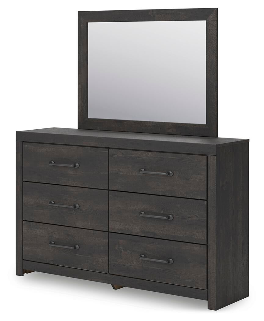 Hollivern Twin Panel Bed, Dresser, Mirror, Chest and Nightstand