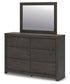 Fraluna Queen Panel Storage Bed, Dresser, Mirror and Nightstand