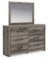 Graystorm Queen Panel Bed, Dresser, Mirror, Chest and Nightstand