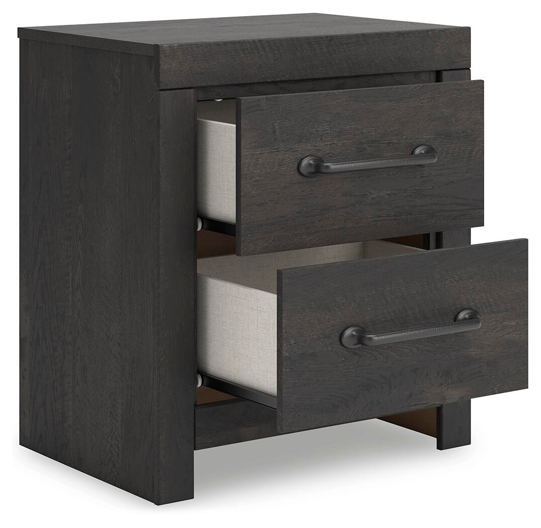 Delmorta Twin Panel Storage Bed, Dresser, Mirror and Nightstand
