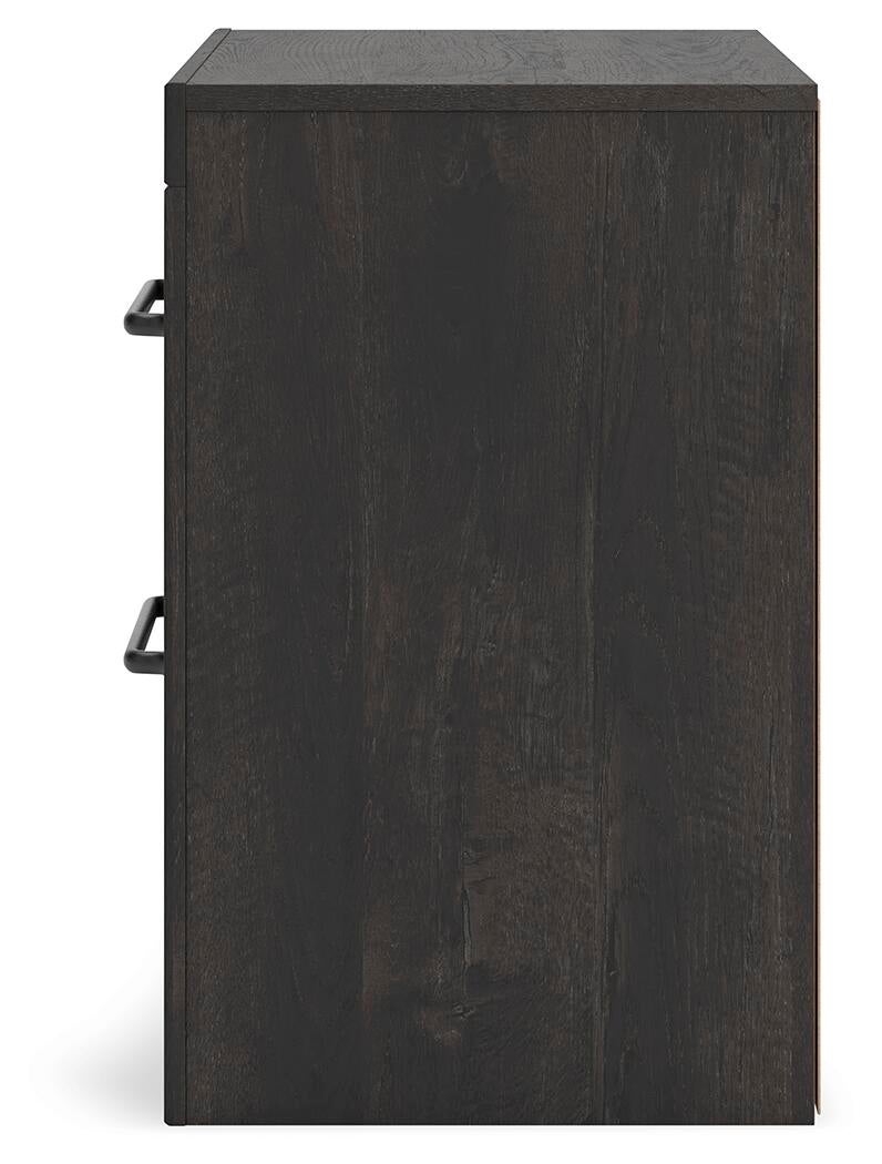Delmorta Twin Panel Storage Bed, Dresser, Mirror and Nightstand
