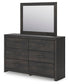 Hollivern Full Panel Storage Bed, Dresser and Mirror