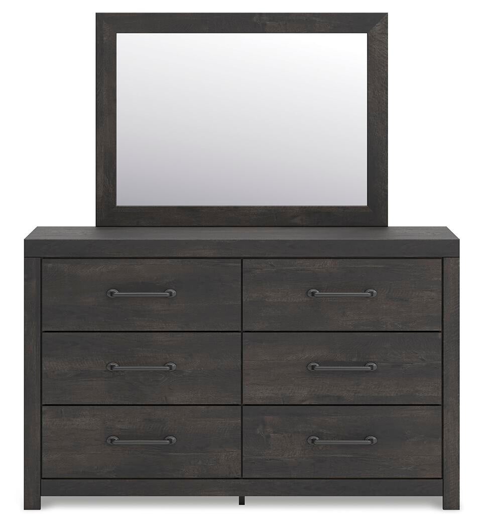 Hollivern Full Panel Storage Bed, Dresser, Mirror and Nightstand