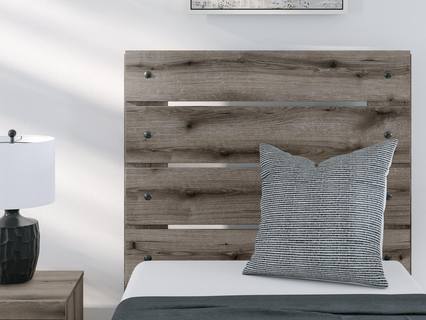 Graystorm Twin Panel Storage Bed, Dresser and Mirror