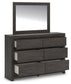 Fraluna King Panel Storage Bed, Dresser, Mirror, Chest and Nightstand