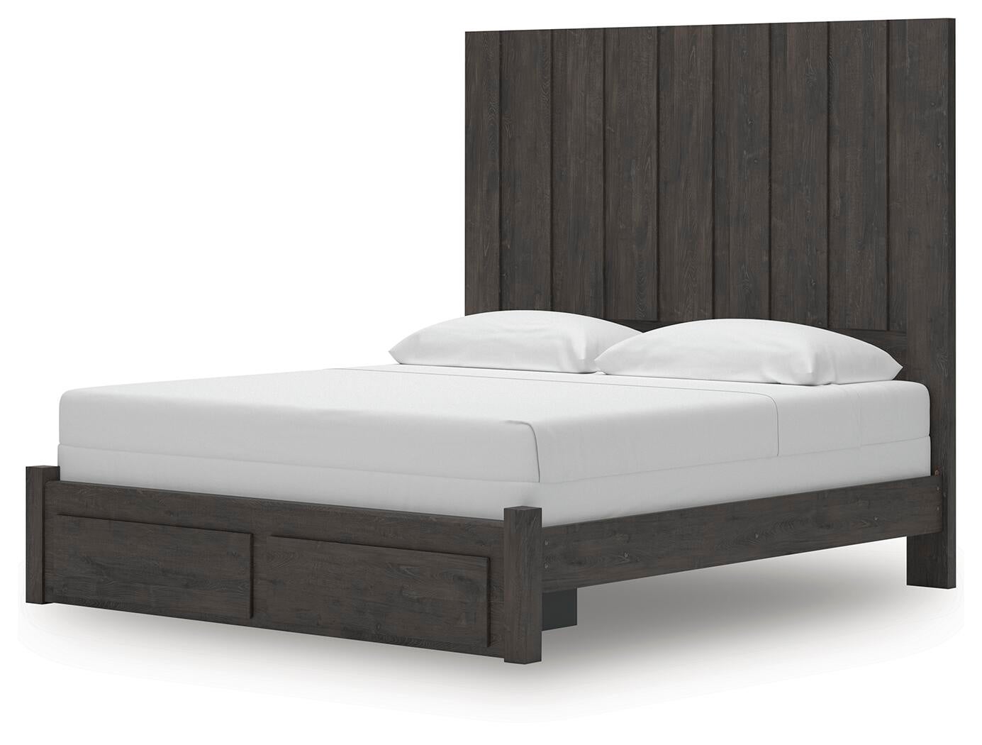 Fraluna King Panel Storage Bed, Dresser, Mirror, Chest and Nightstand