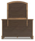 Vandenmore Queen Storage Sleigh Bed with Mirrored Dresser, Chest and Nightstand