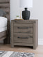 Graystorm Twin Panel Bed with Storage, Dresser, Mirror and Nightstand