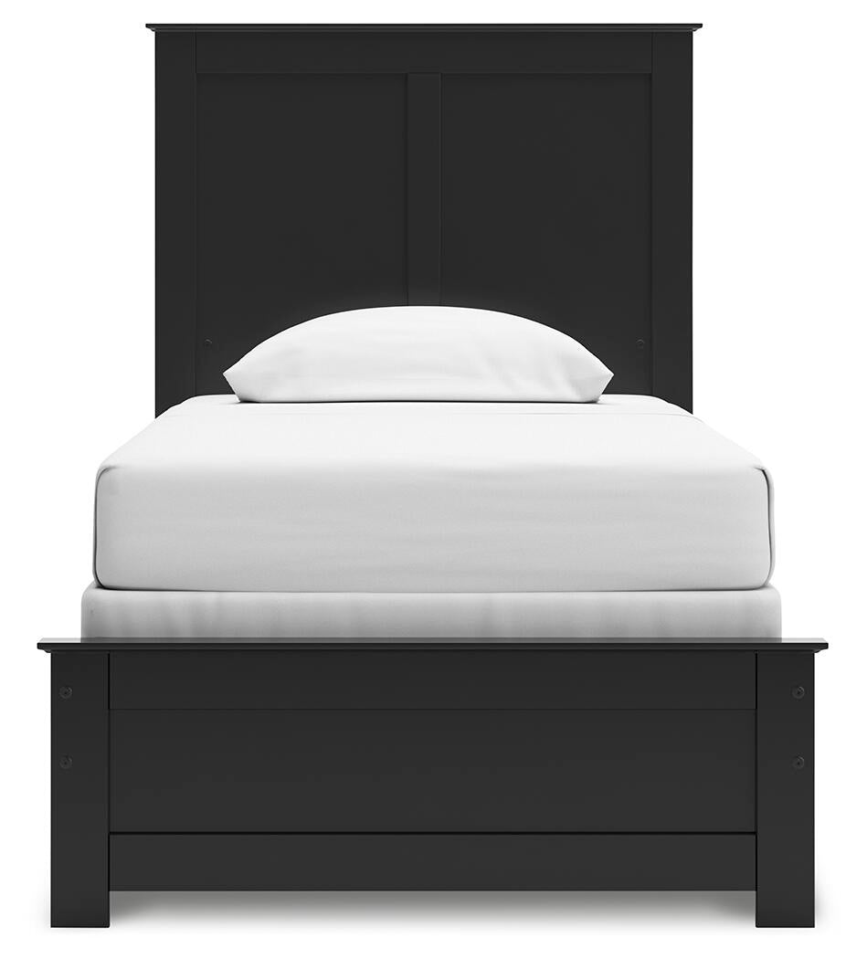 Maribel Twin Panel Bed, Dresser and Mirror