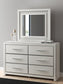 Birmonton Queen Upholstered Panel Bed, Dresser, Mirror, Chest and Nightstand