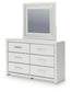 Birmonton Queen Upholstered Panel Bed, Dresser, Mirror and Nightstand