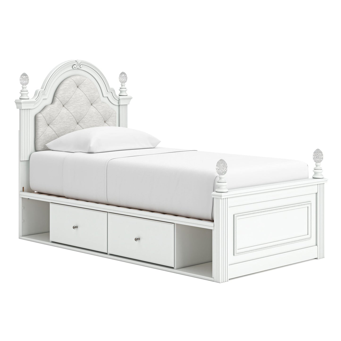 Kozlani Twin Upholstered Panel Bed with Storage