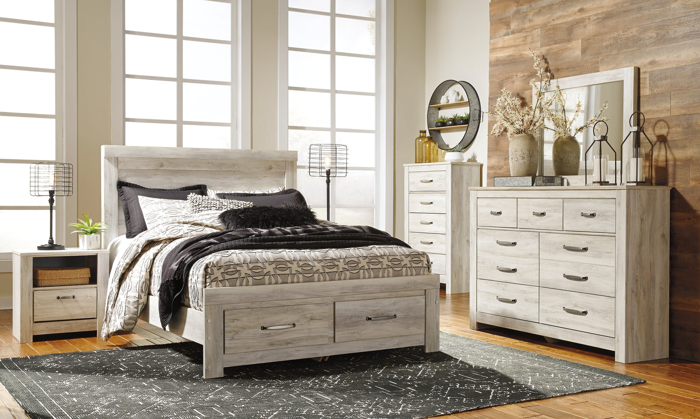 Bellaby  Platform Bed With 2 Storage Drawers With Mirrored Dresser, Chest And 2 Nightstands