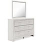 Altyra Queen Panel Headboard with Mirrored Dresser and 2 Nightstands