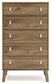 Aprilyn Twin Bookcase Headboard with Dresser and Chest