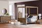Aprilyn Full Canopy Bed with Dresser, Chest and Nightstand