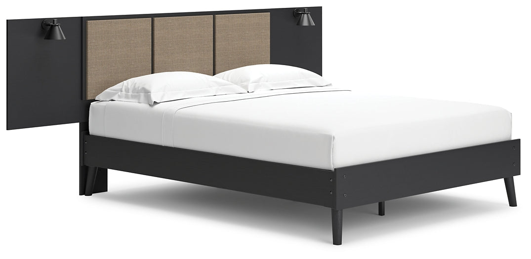 Charlang Queen Panel Platform Bed with Dresser, Chest and 2 Nightstands